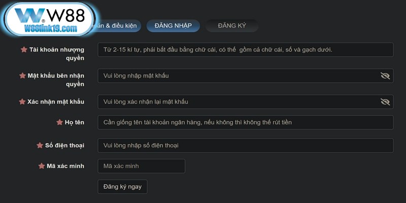 Công việc chính thức của một đại lý W88